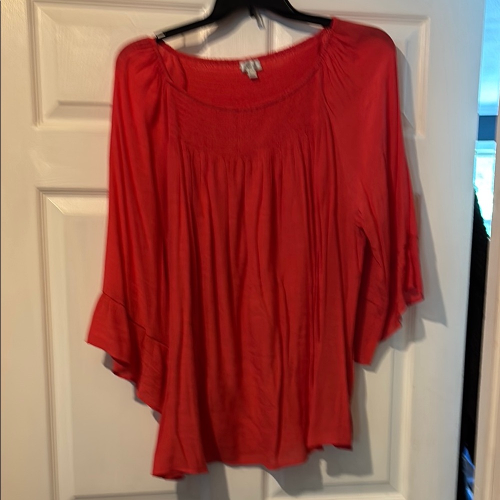 Avenue Vibrant Red Women's Blouse
